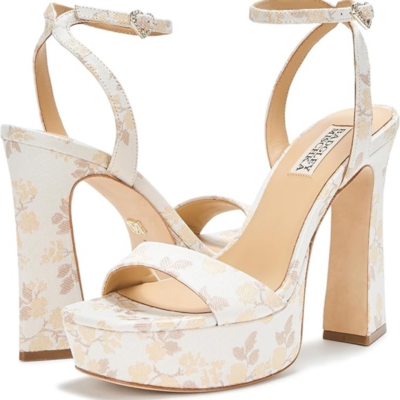 Badgley Mischka Shoes - NEW! in Box! Badgley Mischka Caia Square Toe High Heel Platform Sandals
